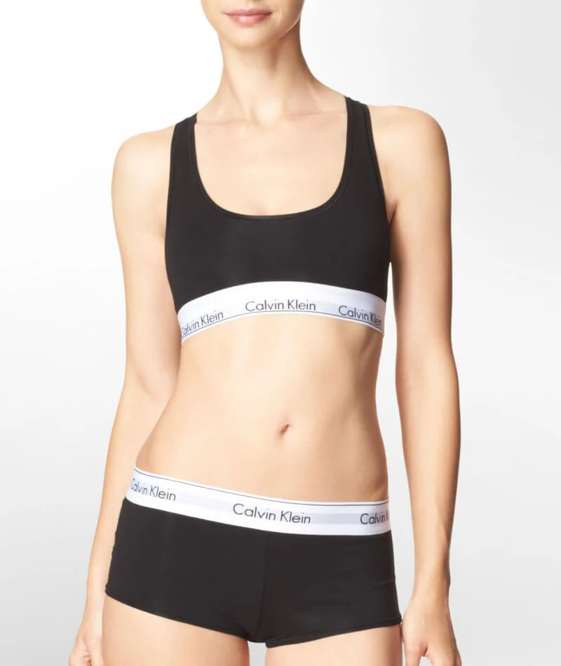 Calvin Klein Modern Cotton Unlined Bralette - Black - Image 3