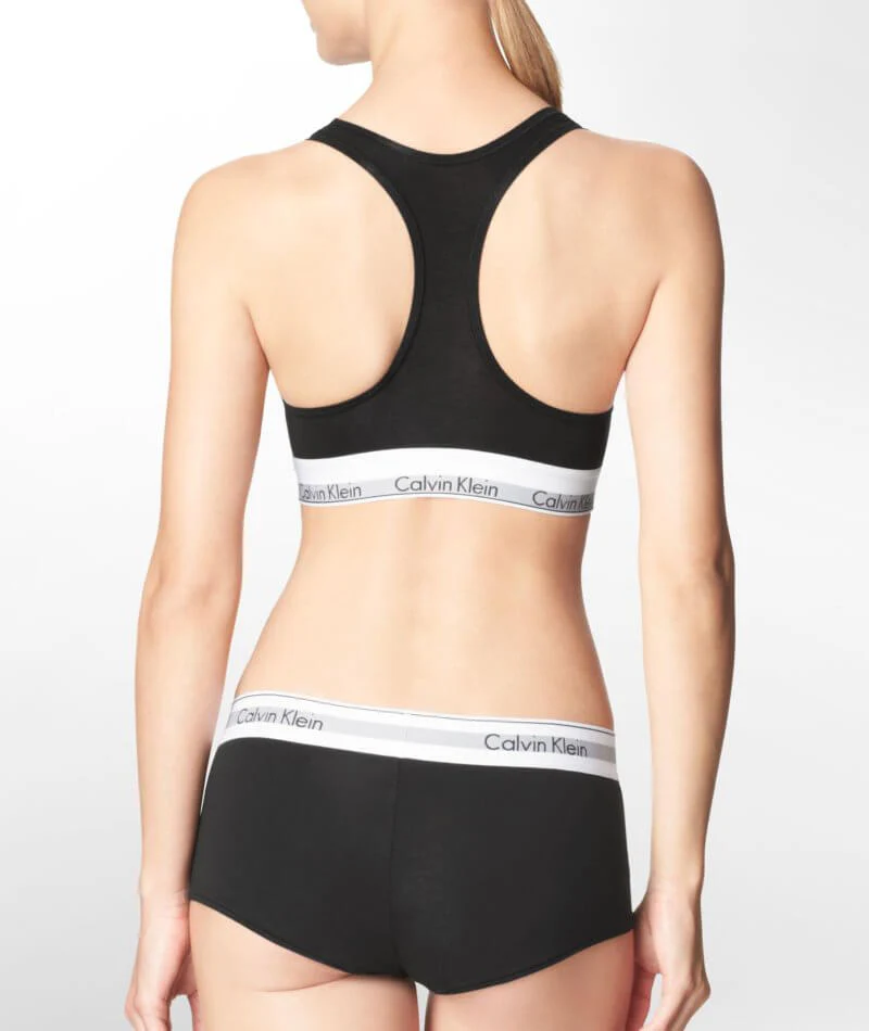 Calvin Klein Modern Cotton Unlined Bralette - Black - Image 4