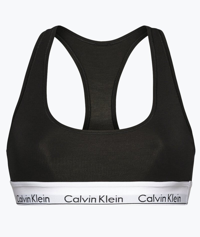 Calvin Klein Modern Cotton Unlined Bralette - Black - Image 5