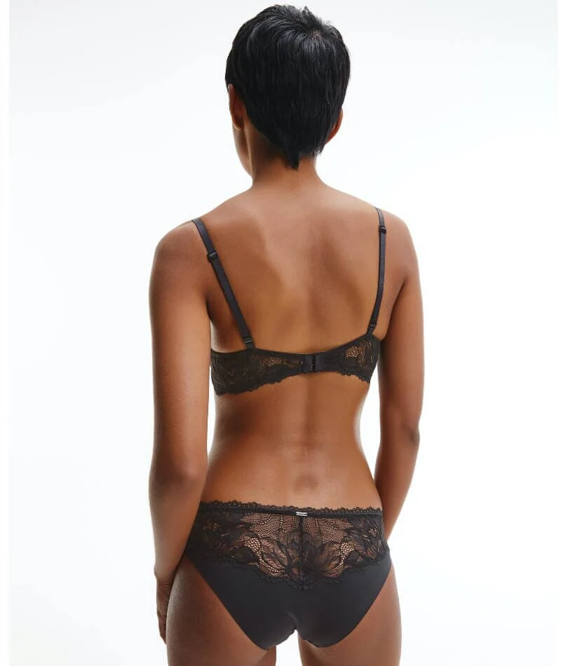 Calvin Klein Seductive Comfort Lotus Floral Bikini Brief - Black - Image 8