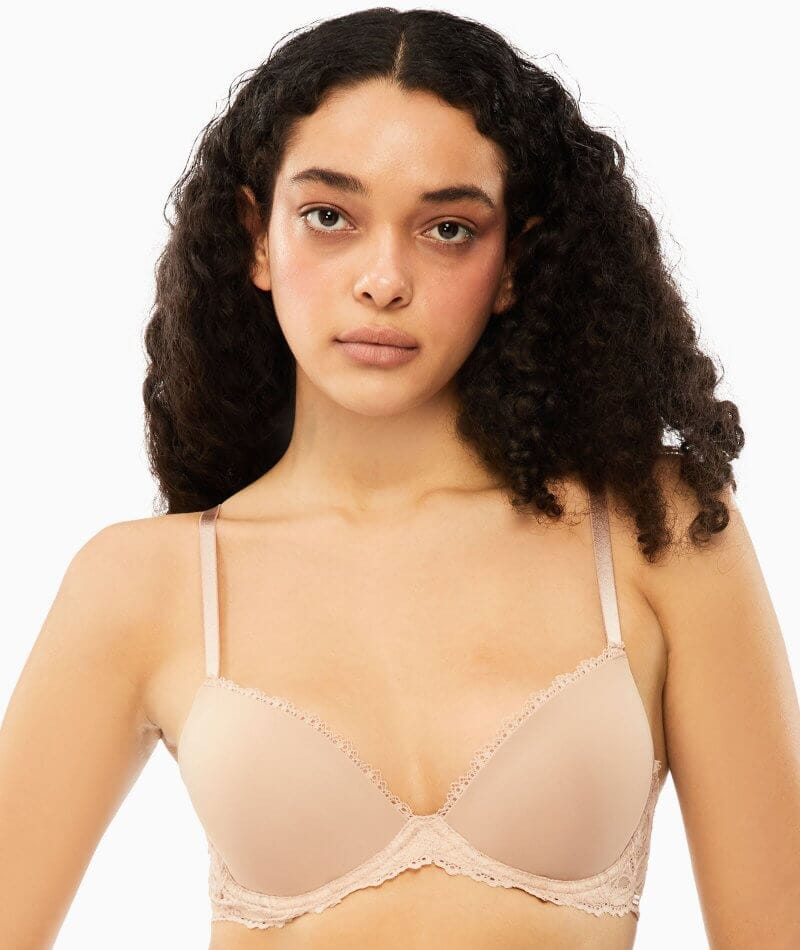 Calvin Klein Seductive Comfort Lotus Floral Lift Demi Bra - Cedar - Image 3
