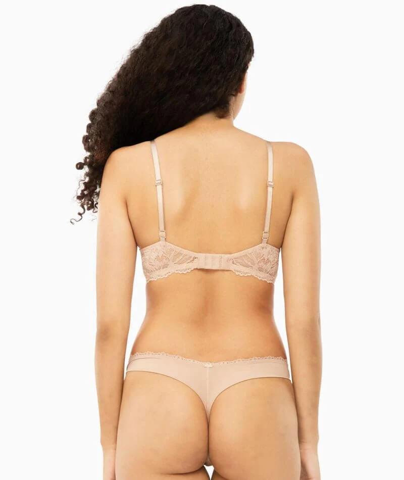 Calvin Klein Seductive Comfort Lotus Floral Lift Demi Bra - Cedar - Image 5