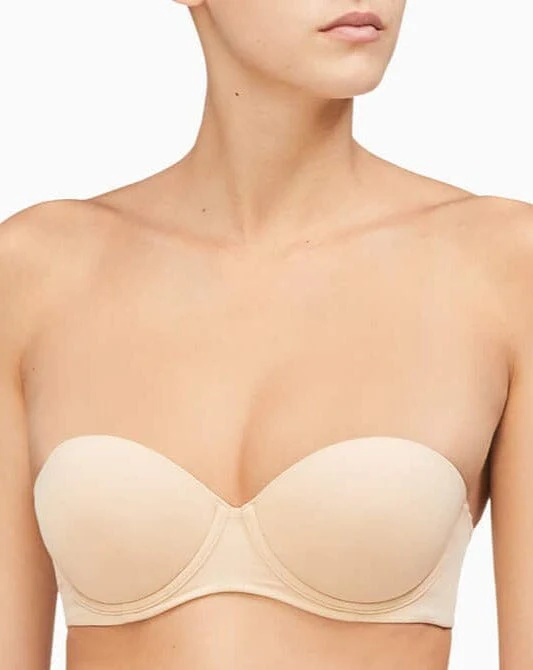 Calvin Klein Strapless Capsule Push Up Strapless Bra - Bare - Image 4