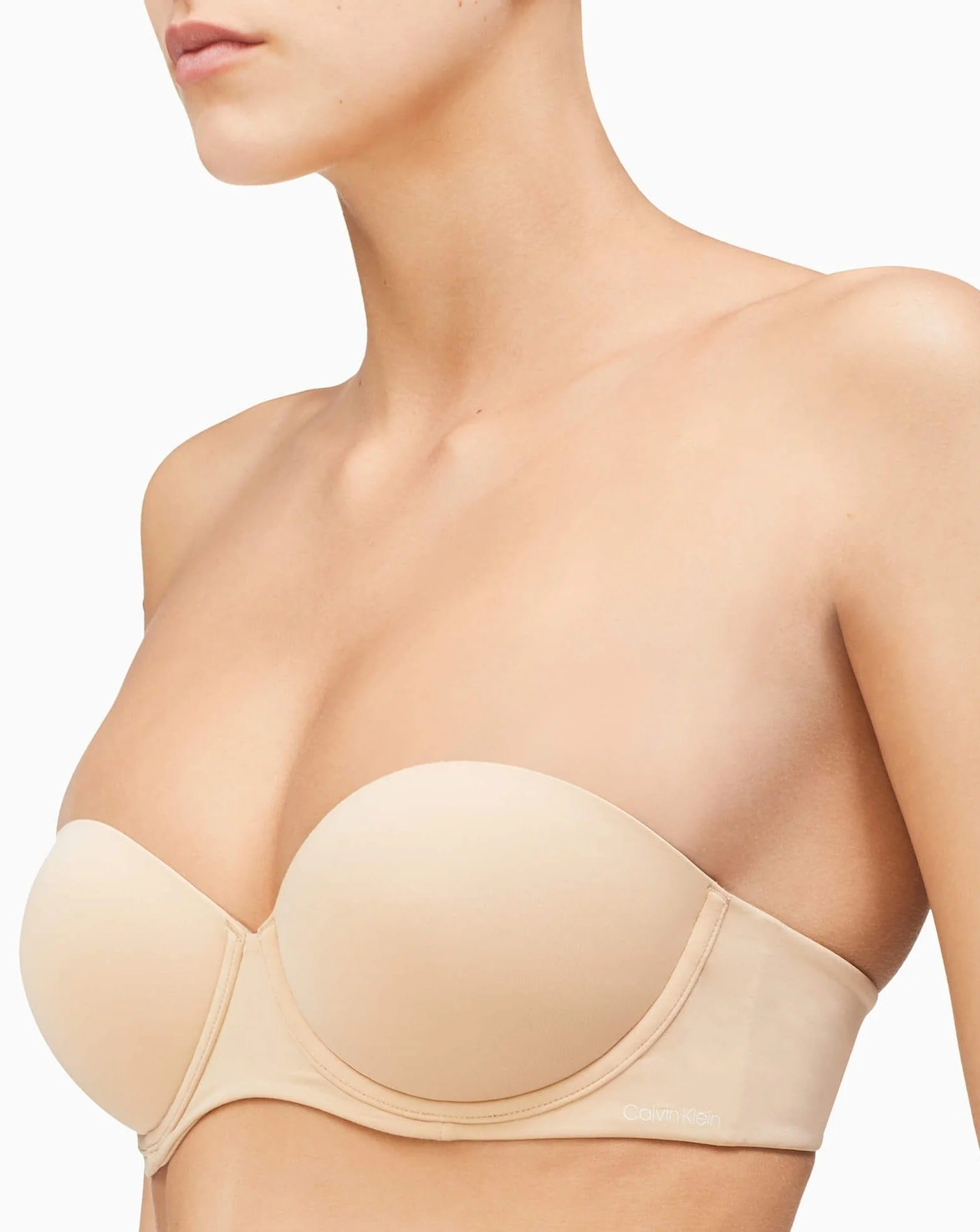 Calvin Klein Strapless Capsule Push Up Strapless Bra - Bare - Image 6