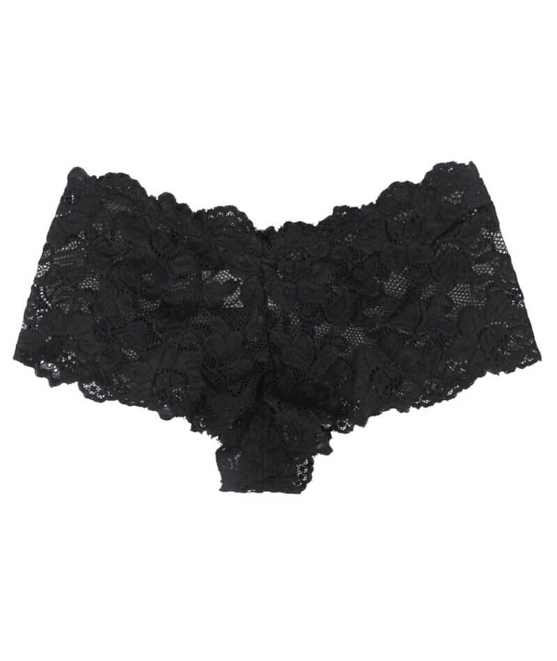 Curvy Floral Lace Brief - Black - Image 4