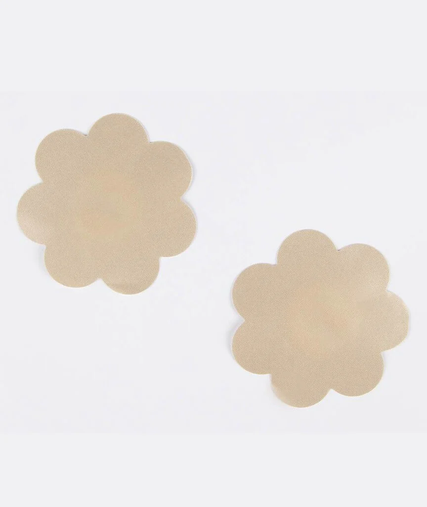 Curvy Flower Nipple Covers - Nude - Image 2