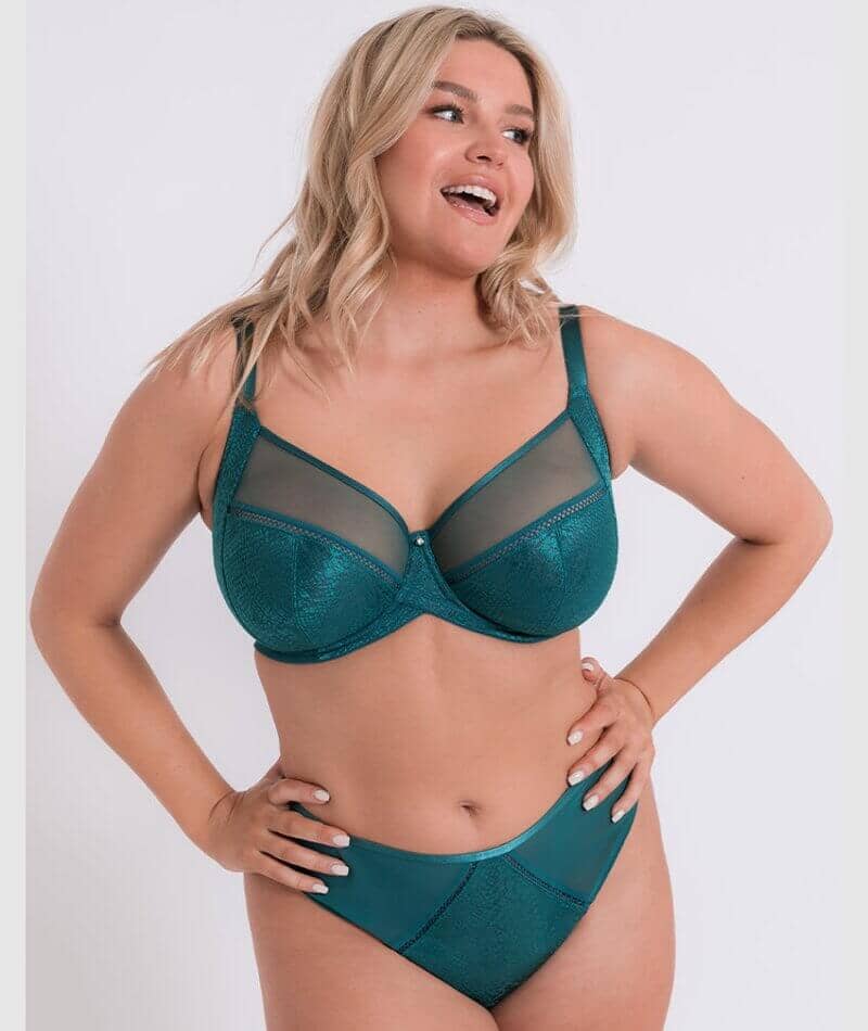 Curvy Kate Amaze Balcony Bra - Verdigris Green - Image 4