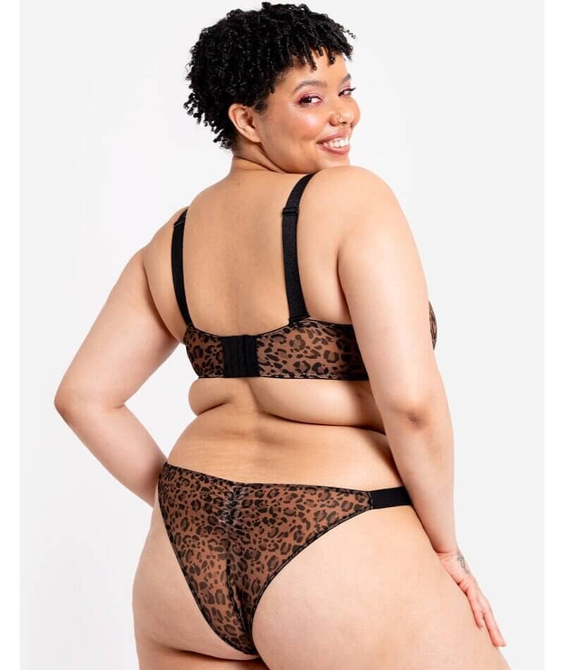 Curvy Kate Cool Cat Scooped Balcony Bra - Leopard Brown - Image 4