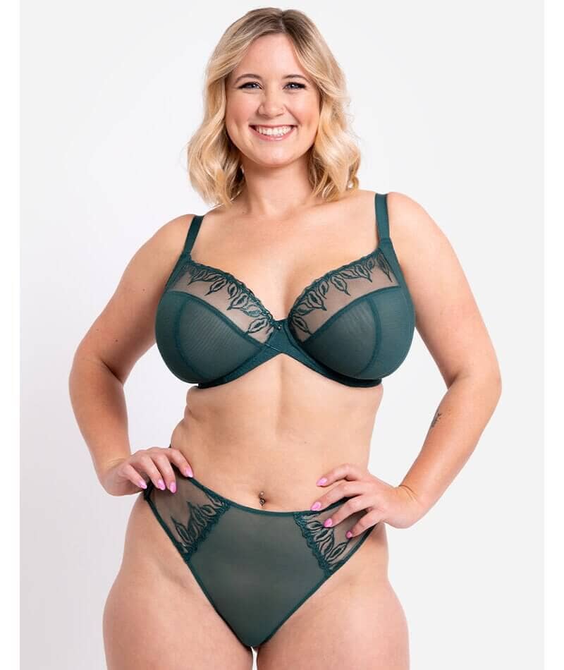 Curvy Kate Flare Deep Thong - Emerald Sparkle - Image 3
