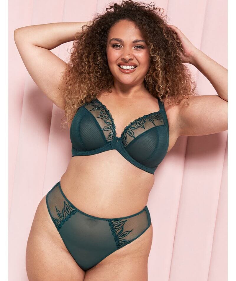Curvy Kate Flare Deep Thong - Emerald Sparkle - Image 7