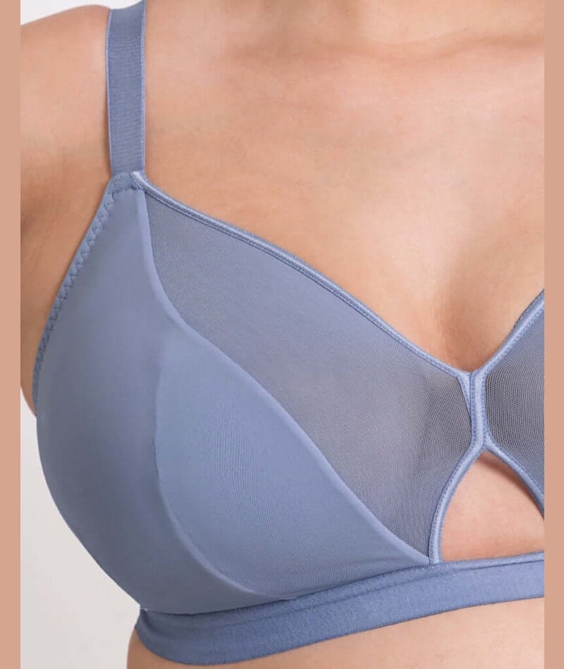 Curvy Kate Get Up And Chill Wire-Free Bralette - Slate Blue - Image 3