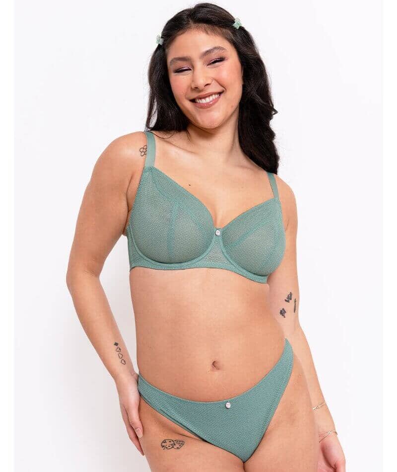 Curvy Kate Happy Boobs Balcony Bra - Sage Green - Image 4