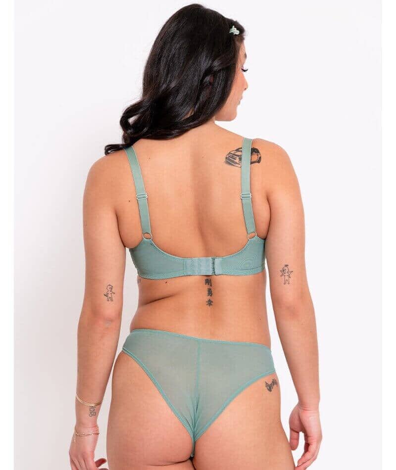 Curvy Kate Happy Boobs Balcony Bra - Sage Green - Image 5