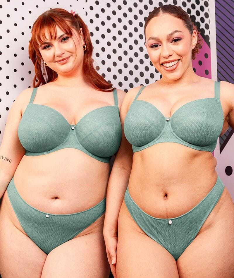 Curvy Kate Happy Boobs Balcony Bra - Sage Green - Image 8