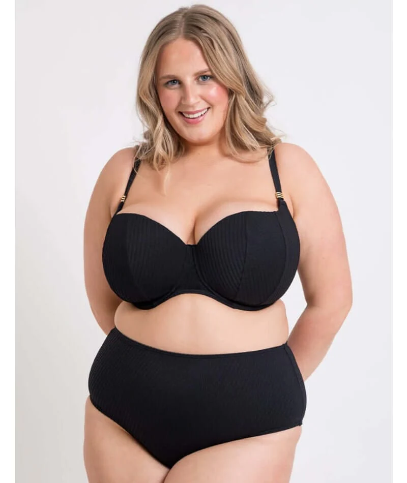Curvy Kate Jet Set High Waist Bikini Brief - Black - Image 3