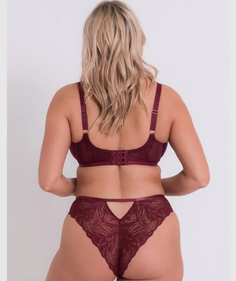 Curvy Kate Lace Daze Balcony Bra - Claret Red - Image 4