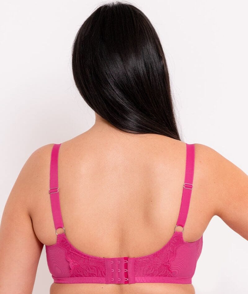 Curvy Kate Lace Daze Balcony Bra - Lipstick Pink - Image 2