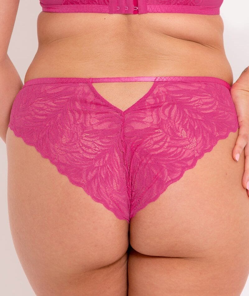 Curvy Kate Lace Daze Brazilian Brief - Lipstick Pink - Image 2