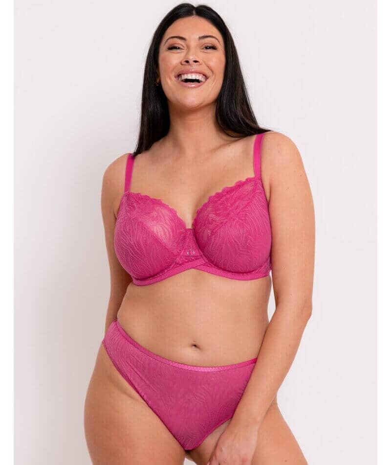 Curvy Kate Lace Daze Brazilian Brief - Lipstick Pink - Image 3
