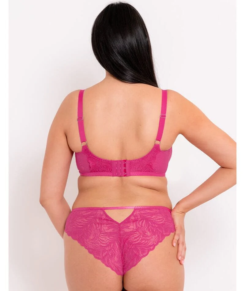 Curvy Kate Lace Daze Brazilian Brief - Lipstick Pink - Image 4