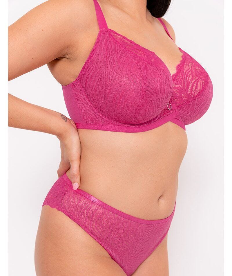 Curvy Kate Lace Daze Brazilian Brief - Lipstick Pink - Image 5