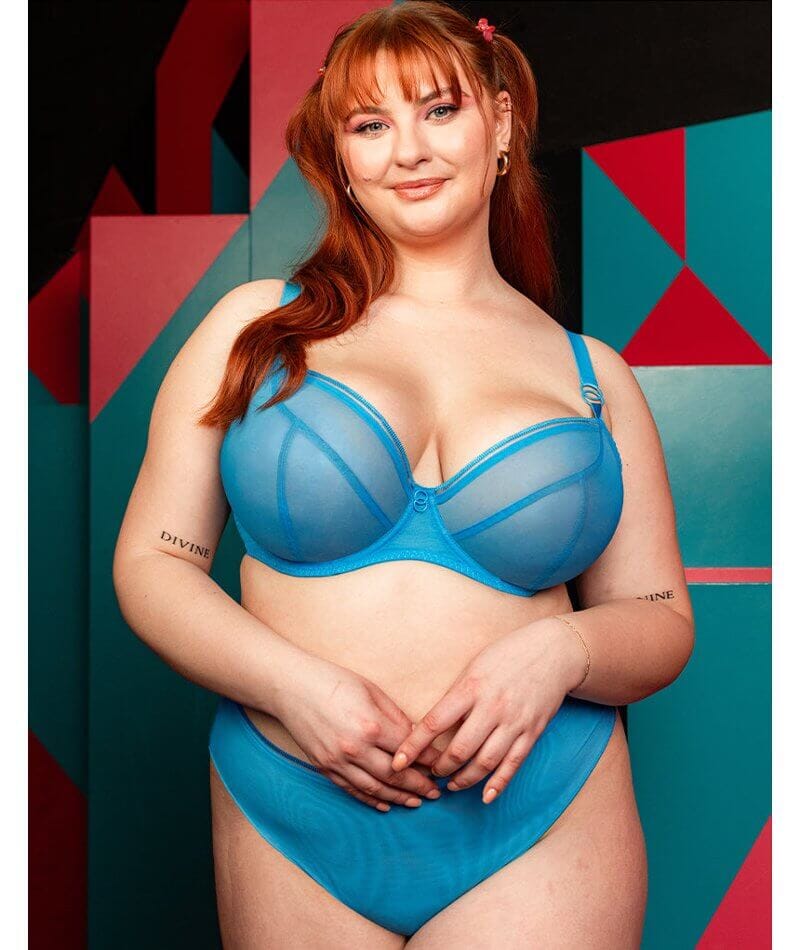 Curvy Kate Lifestyle Plunge Bra - Capri Blue - Image 7