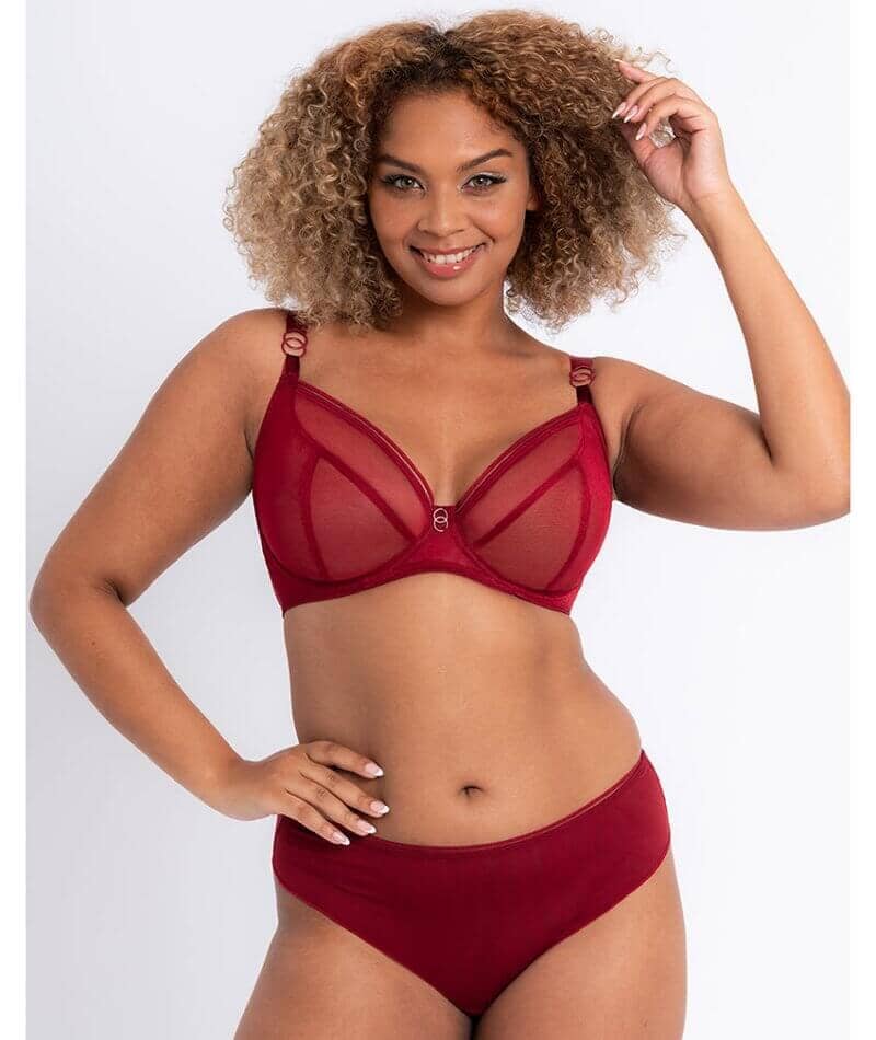 Curvy Kate Lifestyle Plunge Bra - Deep Red - Image 3