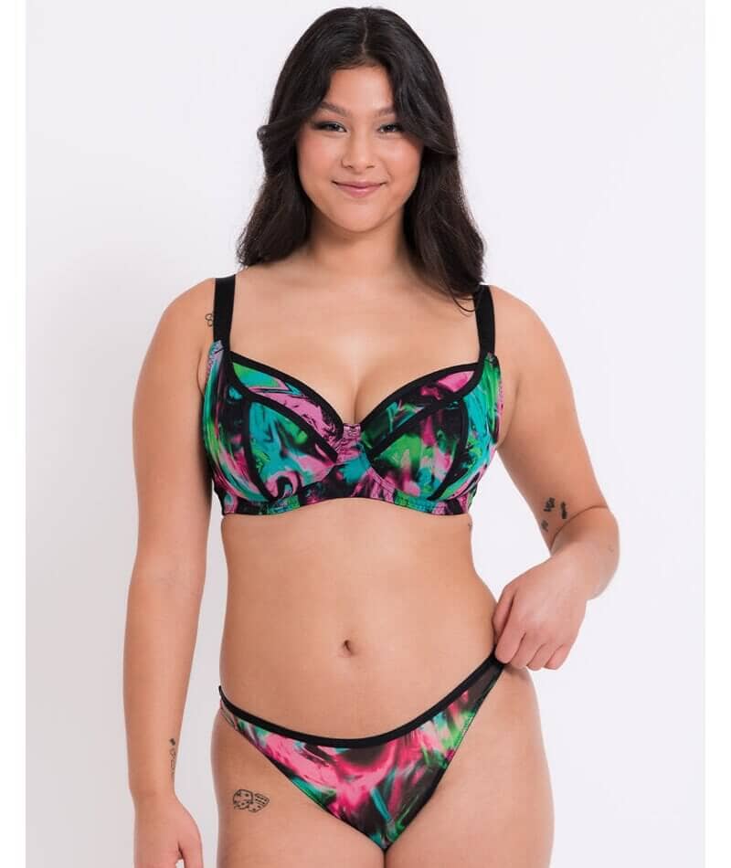 Curvy Kate Reality Check Balcony Bra - Print Mix Multicolour - Image 3
