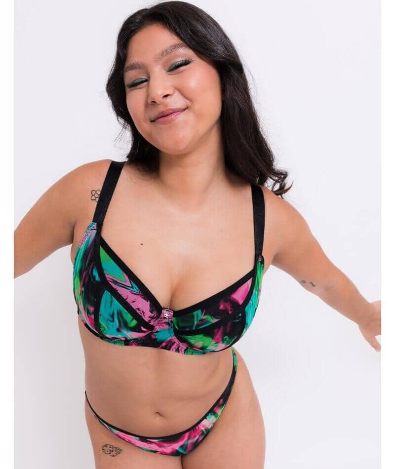 Curvy Kate Reality Check Balcony Bra - Print Mix Multicolour - Image 5