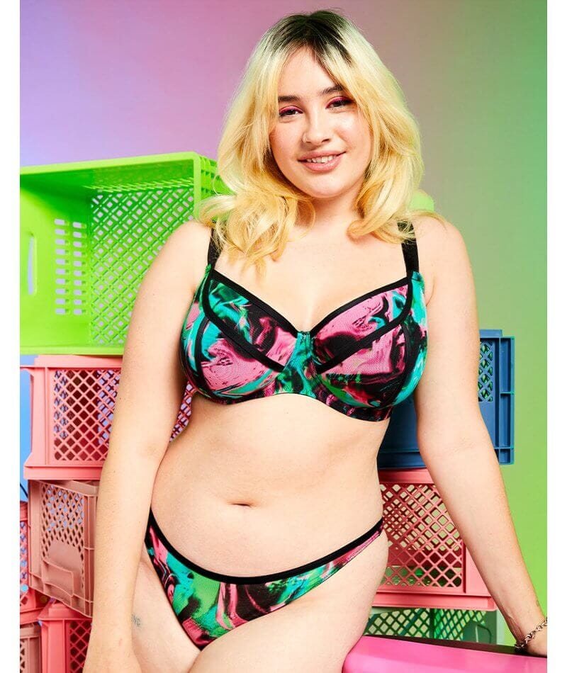 Curvy Kate Reality Check Balcony Bra - Print Mix Multicolour - Image 6