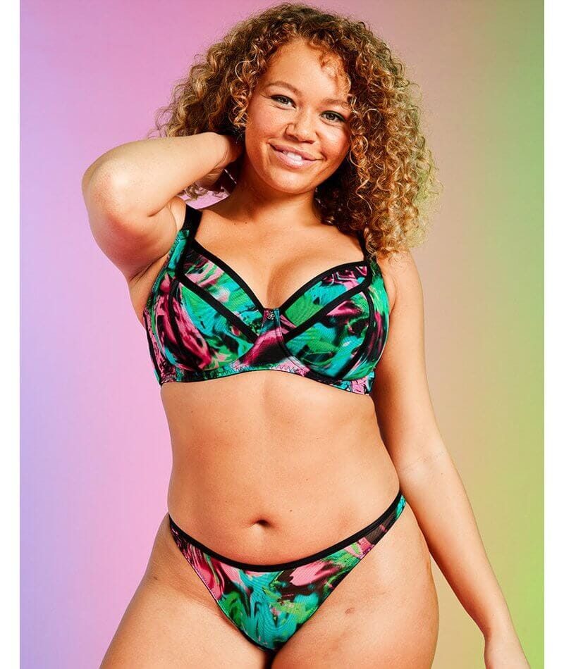 Curvy Kate Reality Check Balcony Bra - Print Mix Multicolour - Image 7