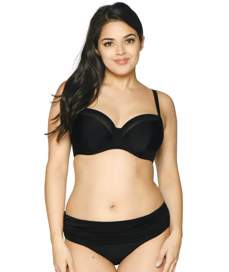 Curvy Kate Sheer Class Deep Foldover Brief - Black - Image 3