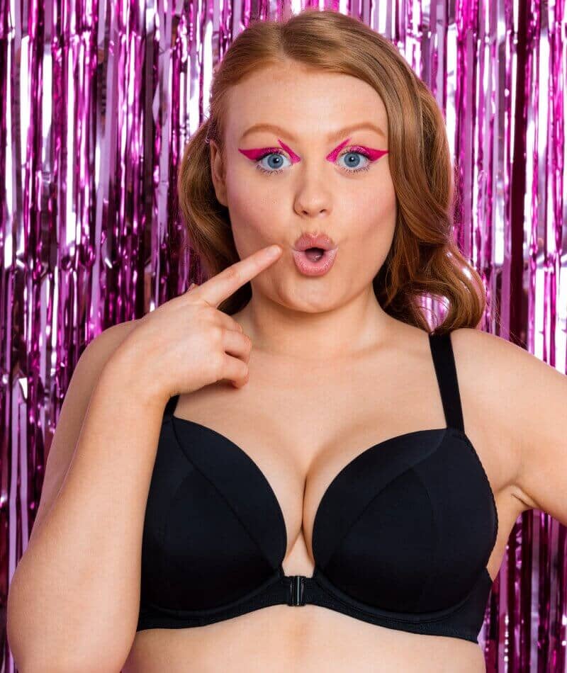 Curvy Kate Superplunge Kiss Padded Plunge Bra - Black - Image 3
