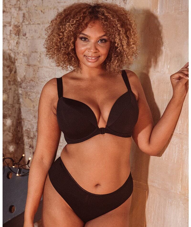 Curvy Kate Superplunge Kiss Padded Plunge Bra - Black - Image 6