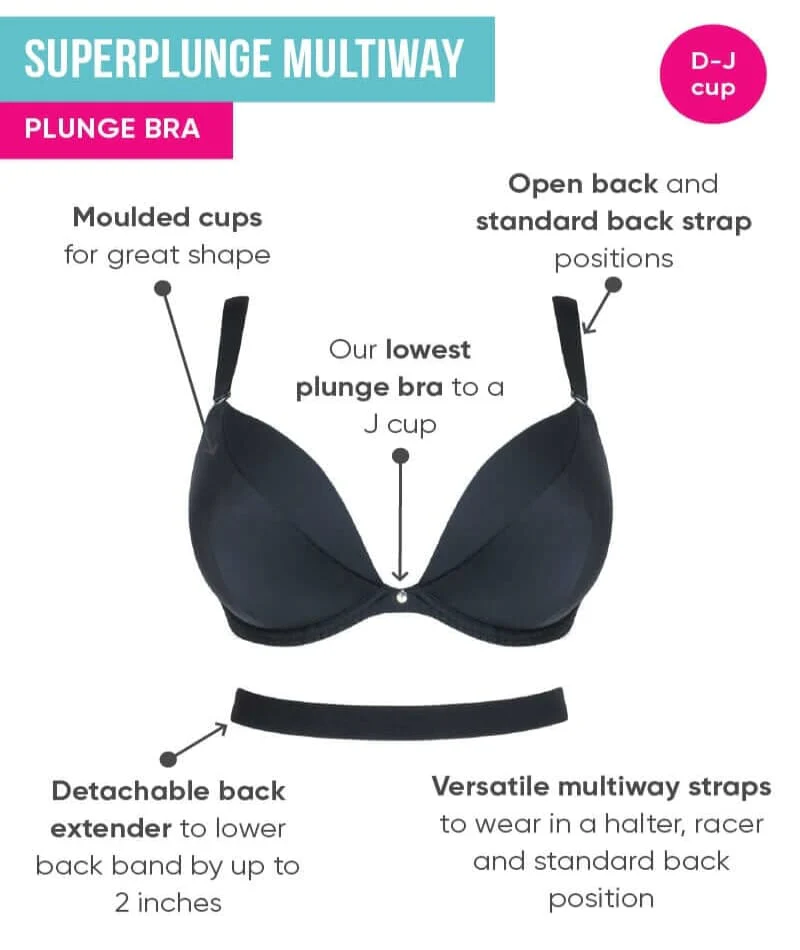 Curvy Kate SuperPlunge Multiway Plunge Bra - Black - Image 5