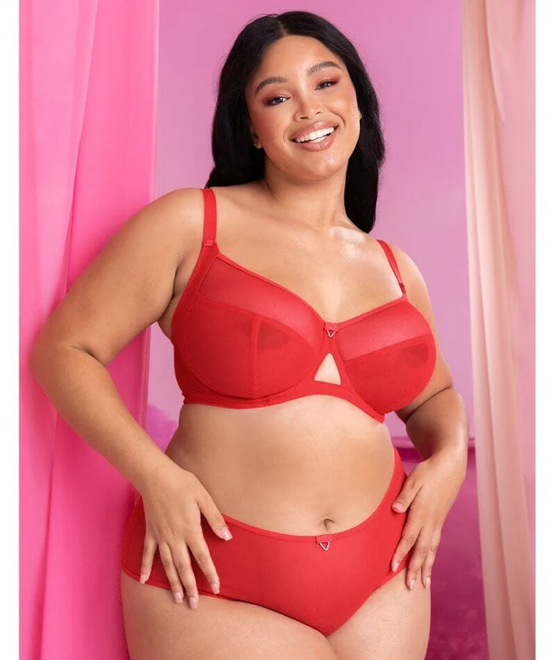 Curvy Kate Victory Balcony Bra - Poppy Red - Image 6