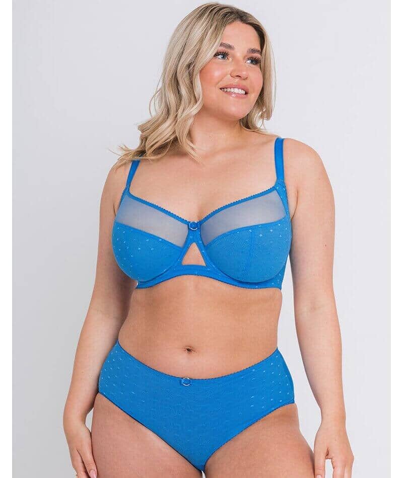 Curvy Kate Victory Polka Balcony Bra - Blue - Image 3