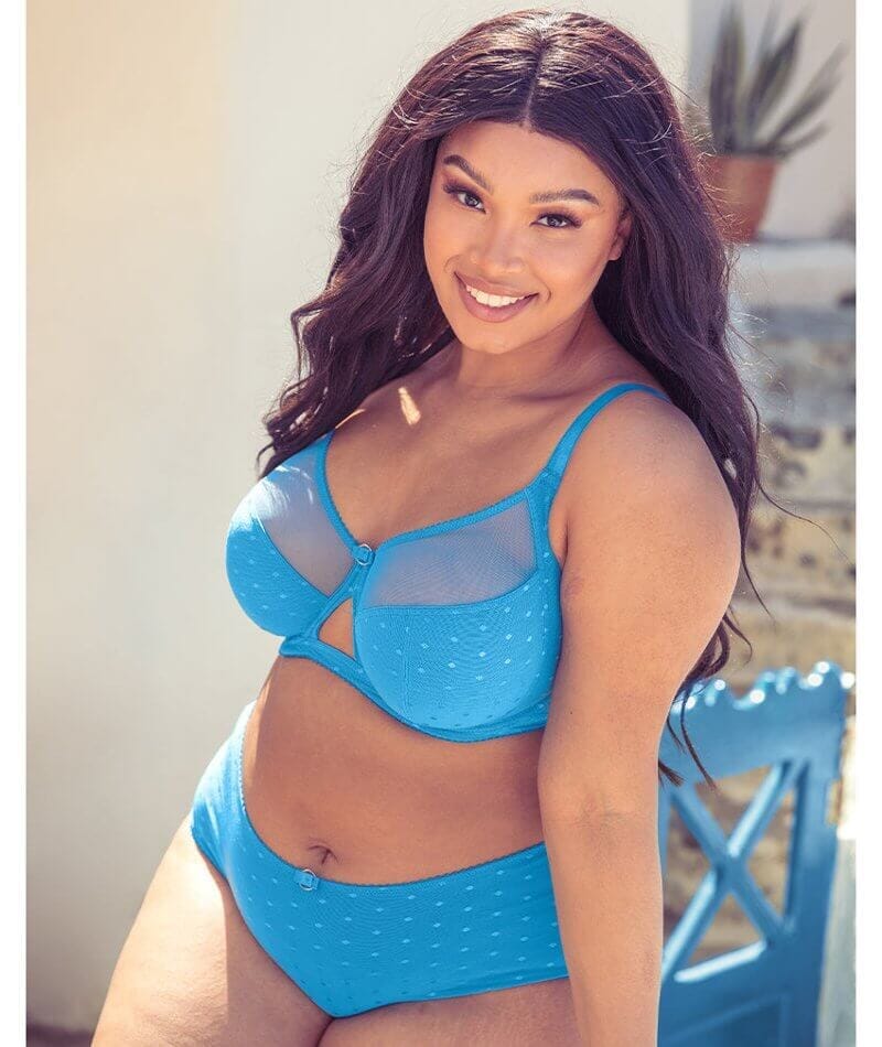 Curvy Kate Victory Polka Balcony Bra - Blue - Image 6