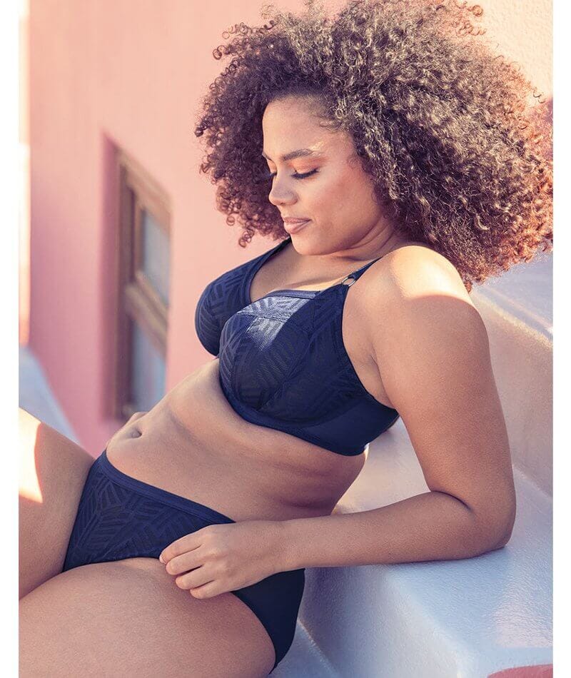 Curvy Kate Wonderfull Vibe Full Cup Bra - Navy Blue - Image 6