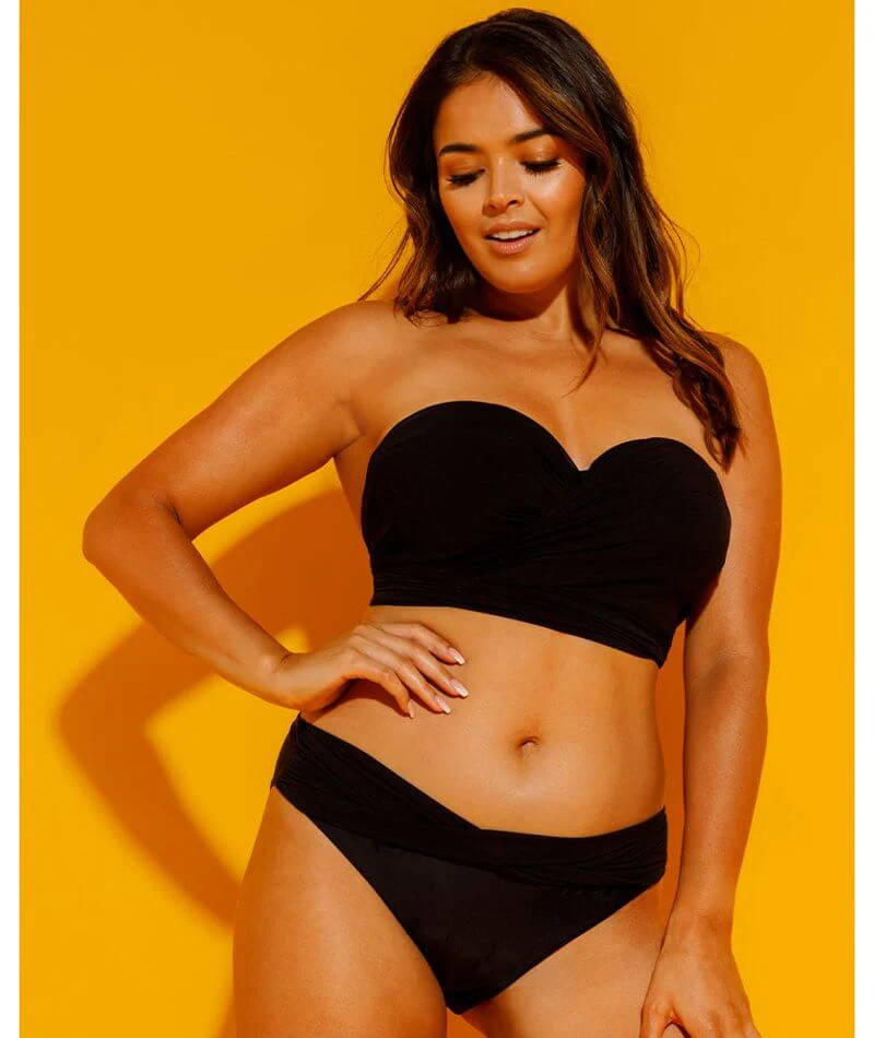 Curvy Kate Wrapsody Bandeau Bikini Top - Black - Image 10