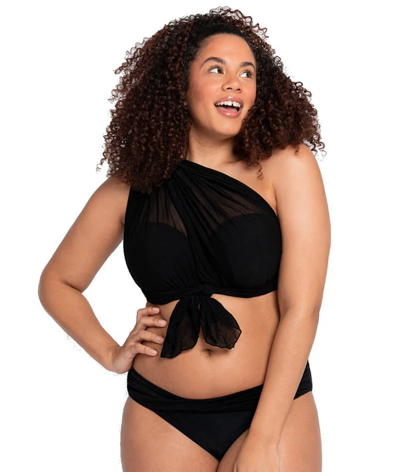 Curvy Kate Wrapsody Bandeau Bikini Top - Black - Image 5