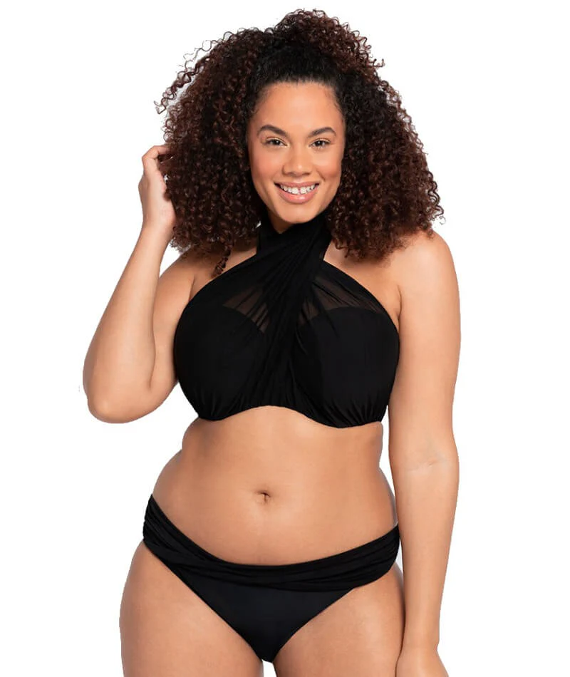 Curvy Kate Wrapsody Bandeau Bikini Top - Black - Image 6