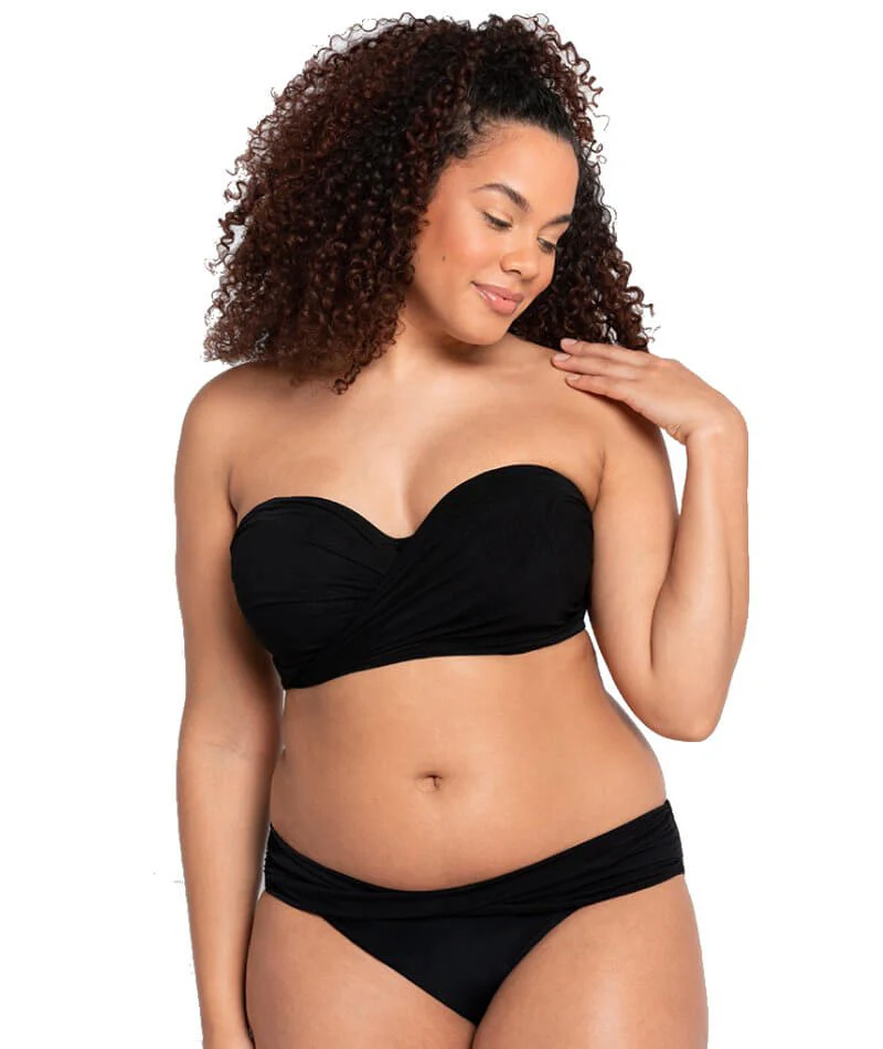 Curvy Kate Wrapsody Bandeau Bikini Top - Black - Image 7