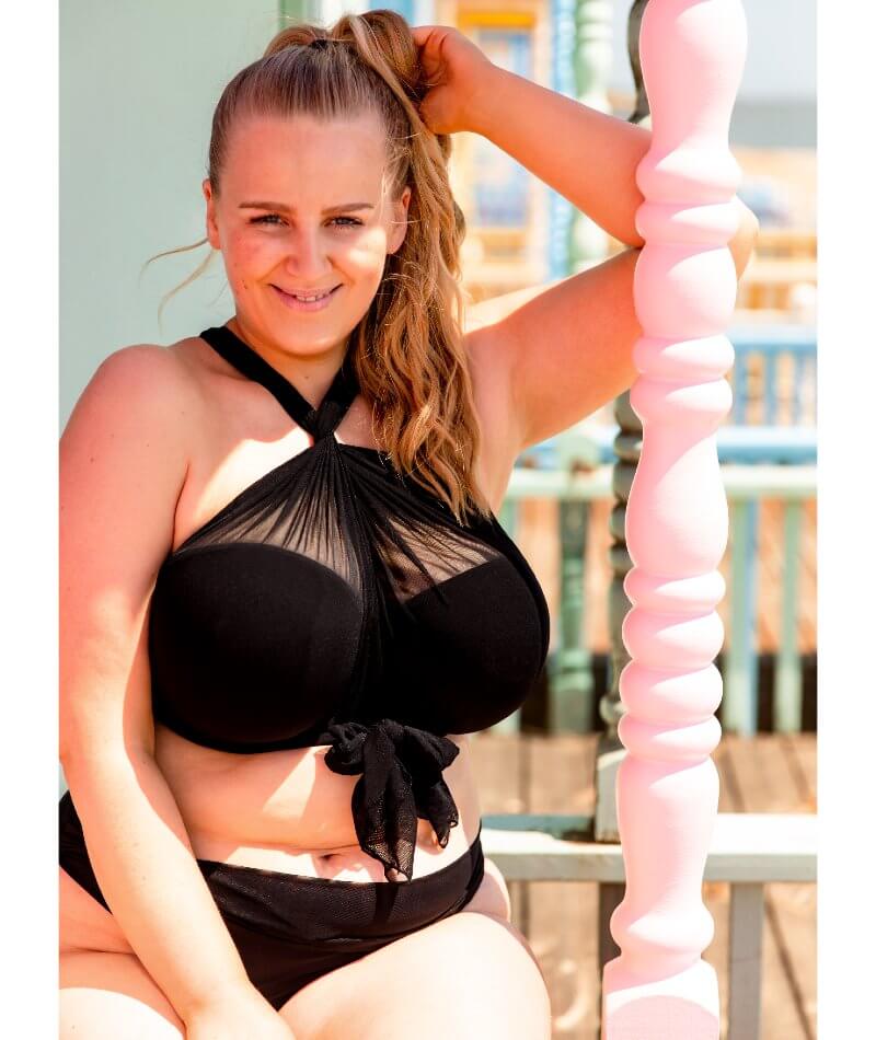 Curvy Kate Wrapsody Bandeau One Piece Swimsuit - Black - Image 9