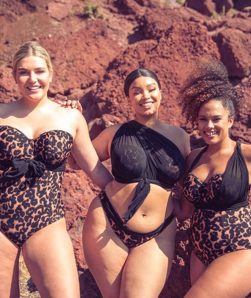 Curvy Kate Wrapsody Bandeau One Piece Swimsuit - Leopard Print - Image 7