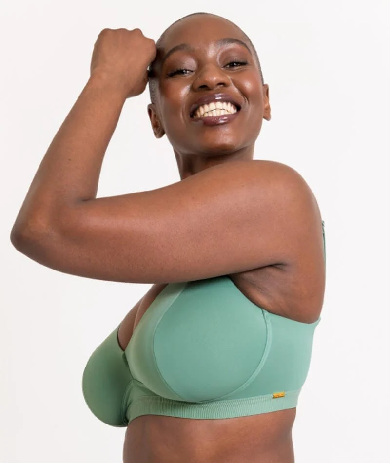 Curvy Kate Zen Wire-free Bralette - Sage Green - Image 3