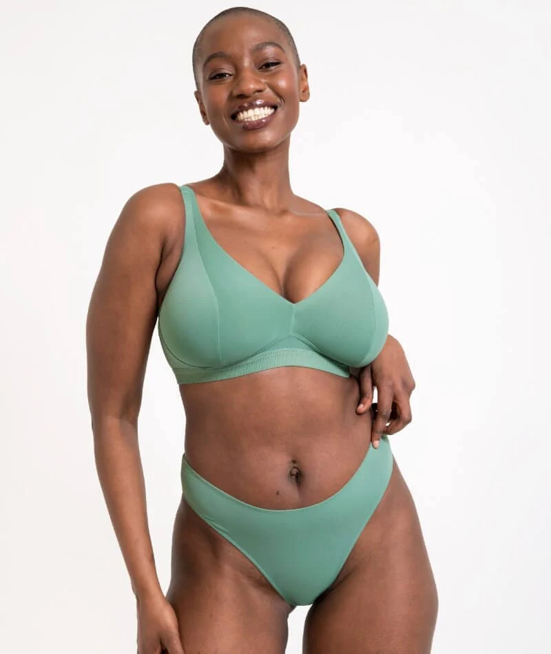 Curvy Kate Zen Wire-free Bralette - Sage Green - Image 5