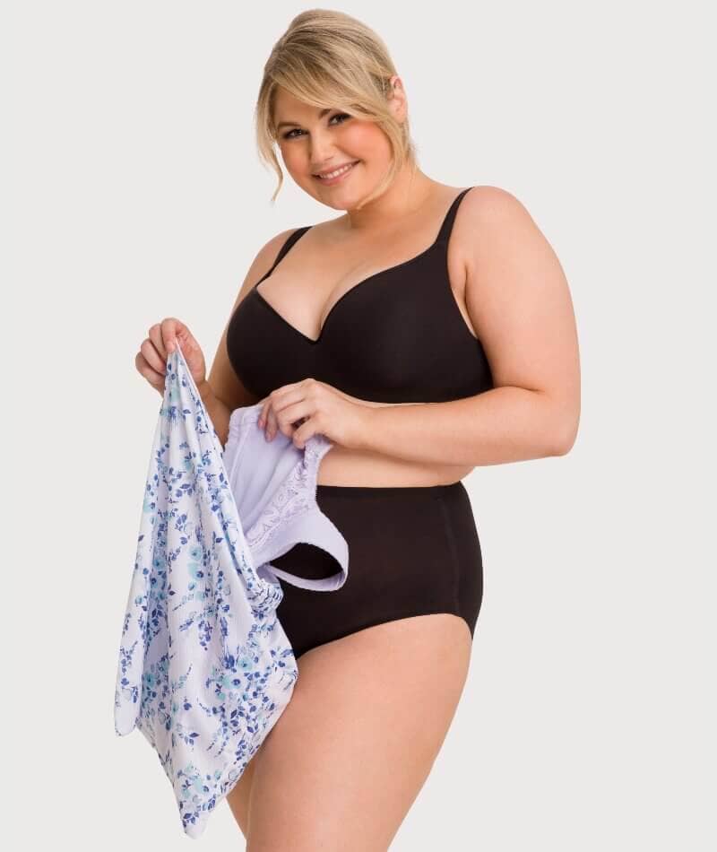 Curvy Lingerie Blue Floral Washbag - Large - Image 2