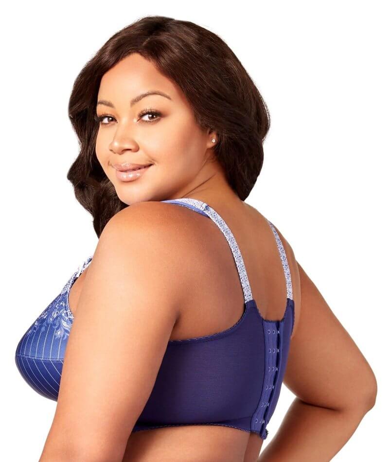 Elila Printed Full Coverage Wire-free Bra - Blue White - Image 2
