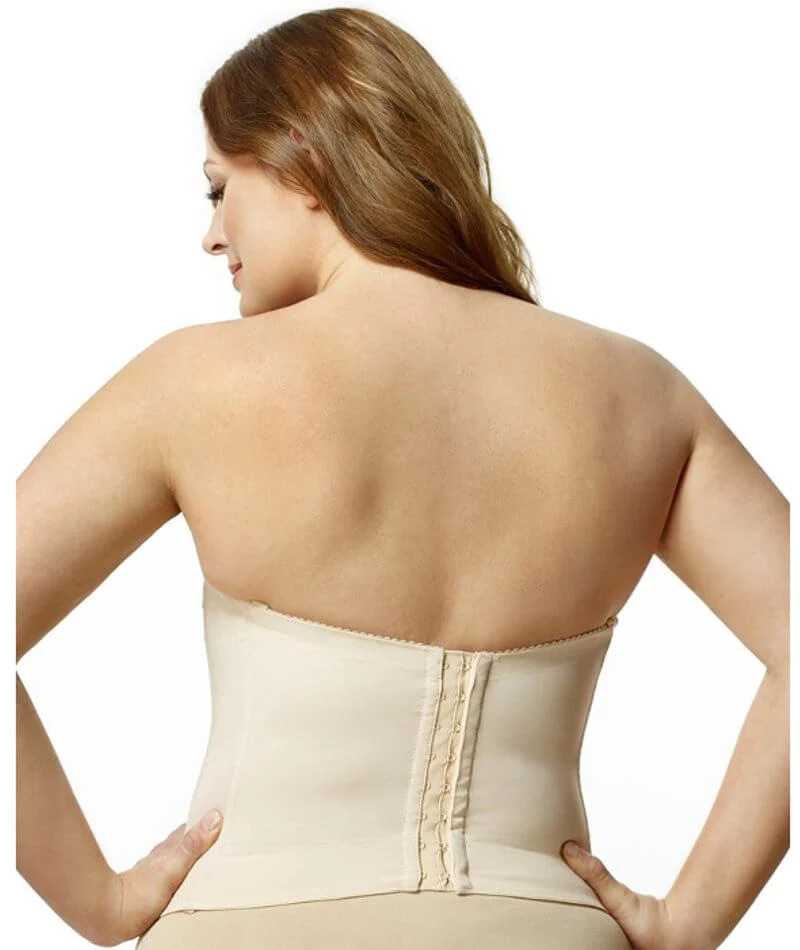 Elila Underwired Satin Strapless Longline - Nude - Image 2